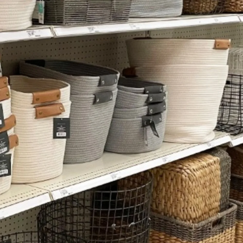 Decorative Coiled Rope Basket - Picture 2 of 12